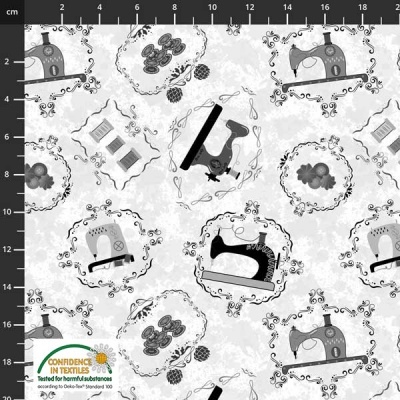 TECIDO STOF "Sew Sew Sew It" 4501 821 T1551