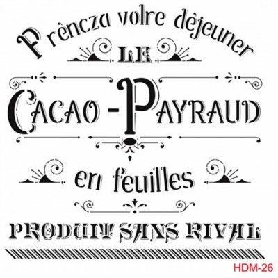 STENCIL CADENCE 25x25CM HDM26
