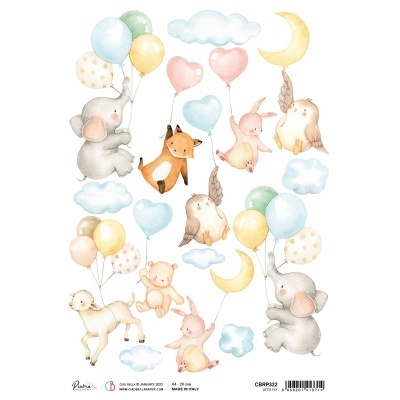 Papel arroz A4 Piuma Let's Fly Marca: CIAO BELLA Referencia: CBRP322