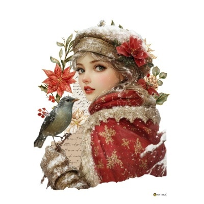 Papel Transfer Pro - Magic christmas bird 20x28cm  13328