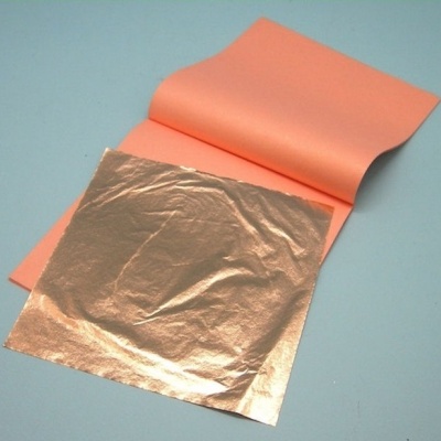 Pacote com 20 folhas 14x14cm de cobre 14003