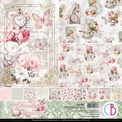 Bloco scrapbooking Ciao Bella 12"x12" (30,5x30,5cm) "Timeless Moments" CBT 083