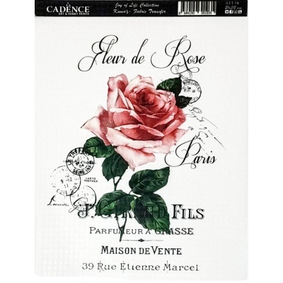 Transfer TEXTIL "Joy of Life" 21x30cm CADENCE Ref.: JLFT18