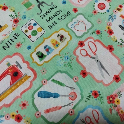 Tecido Mic.Miller A Stitch in Time Saves Nine CX10218 T1566