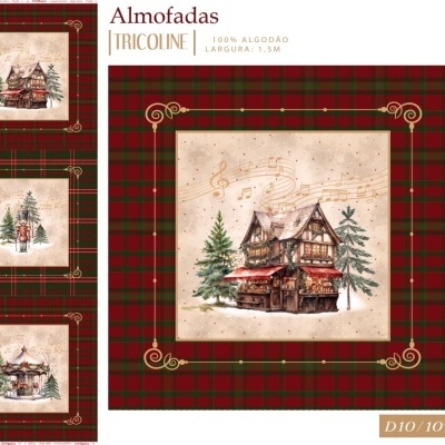 Tecido Painel CrisMazzer Almofadas (3) c/0,49x1,50mt  D10/109