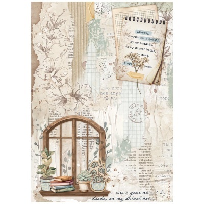 Papel arroz A4 - Create Happiness Secret Diary window  DFSA 4862