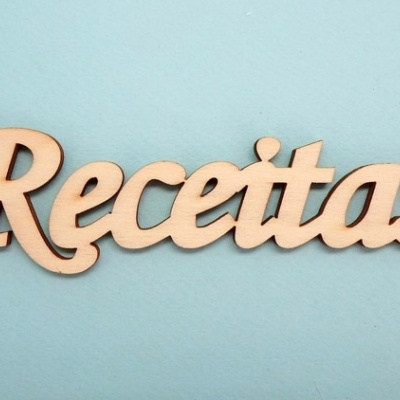 Palavra "Receitas" 13,5x3,5cm 9805