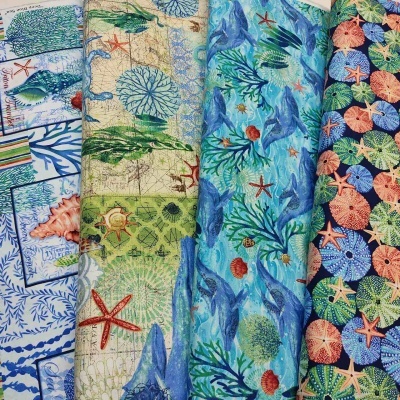 TECIDO STUDIO-E "DEEP BLUE SEA" BY GEOFF ALLEN 5792 T1700A