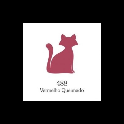 TINTA TECIDO GATO PRETO 40ML 488 Vermelho queimado