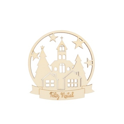 BOLA DE NATAL Feliz Natal 12X12,6X0,3CM CHOUPO  742205