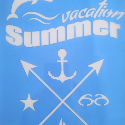 Stencil Summer vacation 20x30cm 80545