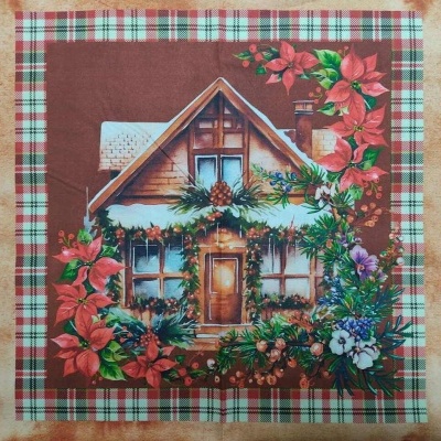 Tecido Painel Igaratinga "Casinhas" (3) Natal T 3428