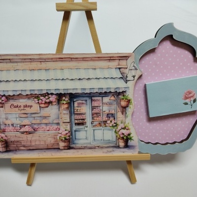 Kit placa "Cake Shop" 36x18,5cm