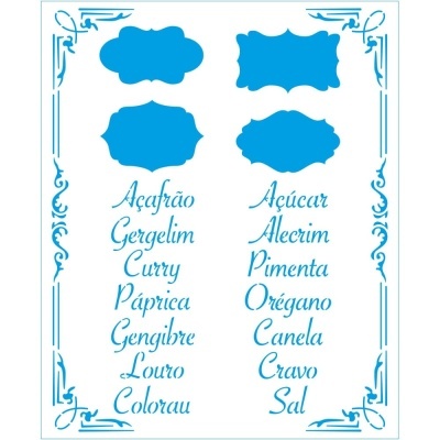 Stencil Médio - Tag Temperos STM-725