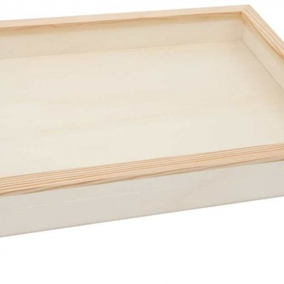 CAIXA C/TAMPA VIDRO 50X36X6CM 380058