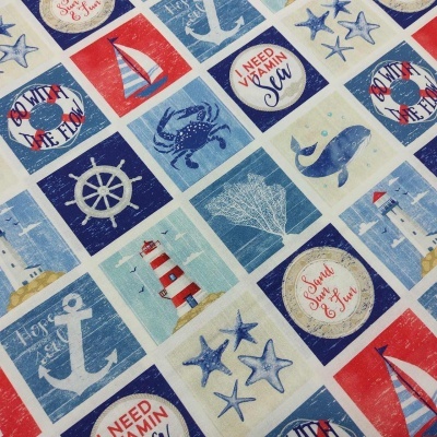 TECIDO MICHAEL MILLER "Nautical Patch" CX10306 T1566