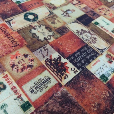 Tecido INDIGO Etiquetas Natal T1331