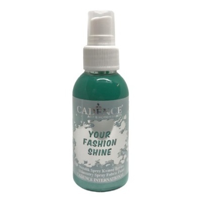 Tinta perolada p/tecido em spray Cadence "Your Fashion Shine" 100ml FS1111 Verde