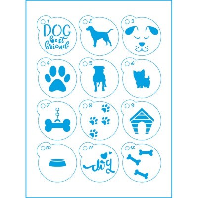 STENCIL LITOARTE 4,5X4,5 MINI KIT STMI-009