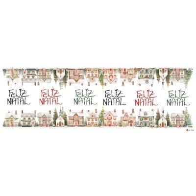 Papel Transfer Pro - Vila de Natal 2 50x17cm  13346
