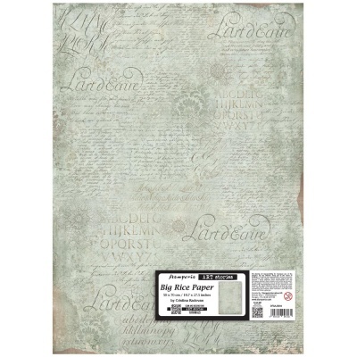 Papel Arroz  50X70cm - manuscrip - 50x70cm DFSAJB 004