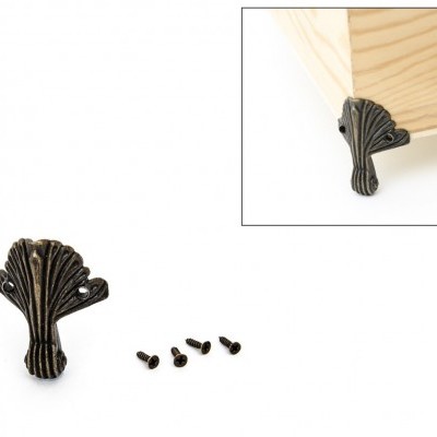 Pé vintage metálico bronze para móveis