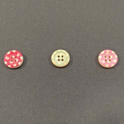 Botão madeira 15mm Vermelho Cs