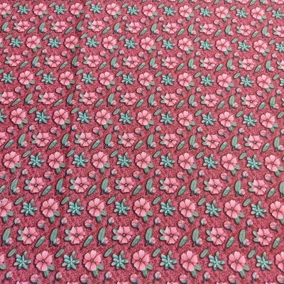 TECIDO FUXICOS E FRICOTES Flore mini Rosa AM010