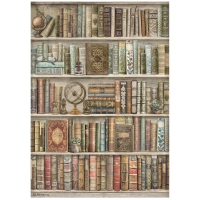 Papel de arroz Stamperia Bookshelf  DFSA 41001
