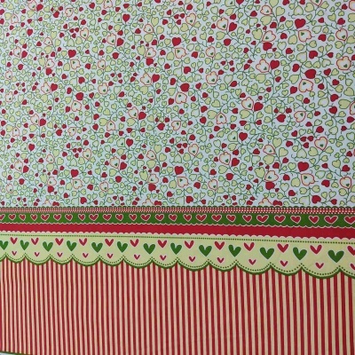 Tecido Michael Miller "Flower Hearts Border" CX5475 N24