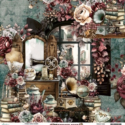 ALBUM SCRAP 12F. 30,5X30,5CM MINTAY "Antique Shop" MT-ANT-07