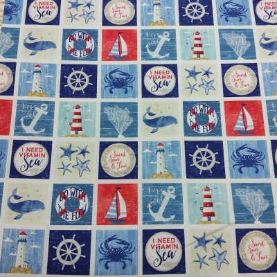 TECIDO MICHAEL MILLER "Nautical Patch" CX10306 T1566