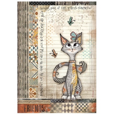 Papel de arroz -  Furry Friends - A4 DFSA 41067