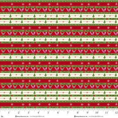 Tecido Henry Glass & Co. Red || Scandinavian Holiday Mary Jane Carey 3455