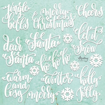 CHIPPIES DECOR 30,5X30,5 xmas words MT-CHIP2-D11