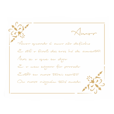 STENCIL 20X25 POEMA AMOR OPA2448
