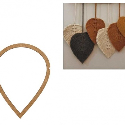 MOLDE MACRAME FOLHA 7x10cm 742178