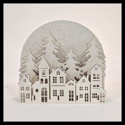 Cenário de Natal 3D 31 x 30 x 11,5 cm  7675