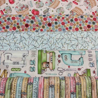 Tecido Maywood Studio "Measure Twice" by Kris Lammers 9895 T1539