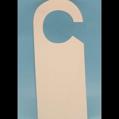 Placa de porta em chopo aberta (24cm) 186.1