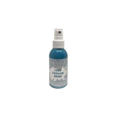 TINTA PEROLADA P/TECIDO EM SPRAY CADENCE "YOUR FASHION SHINE" 100ML FS1121 Turquesa escuro