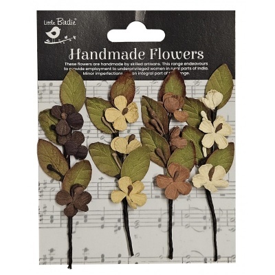 Flores Little Birdie 4 pc Jane Vintage Brown  cr98214