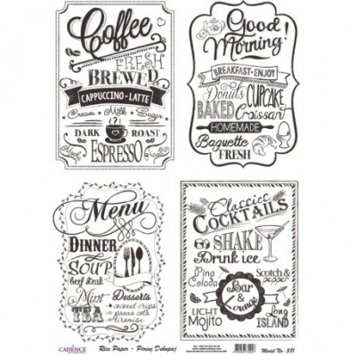 Papel de Arroz CARTELES BAR Cadence PA381