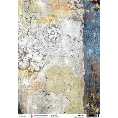 Papel de arroz A4 Piuma Friezes and Cracks CIAO BELLA CBRP290