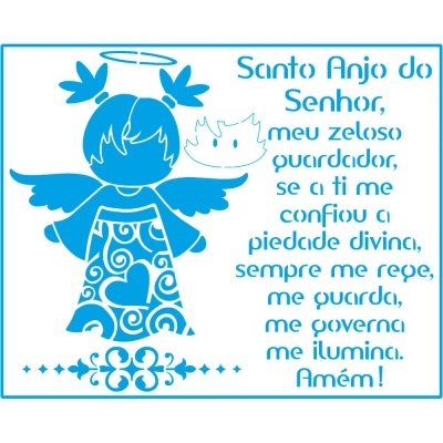 Stencil Retangular - Santo Anjo Ref.: STR-104