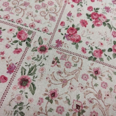 Tecido Quilt Gate "Old Rose" AP41810-2A Rosas vermelhas