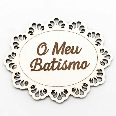 "O meu Batismo" Etiqueta oval mod. 2 grande     12x9,5cm  98522.1