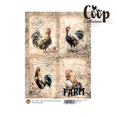 Papel de arroz "Coop Collection" 3  A4  1274