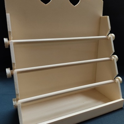 SUPORTE* "fitas" 30X25X11,5CM contraplacado de choupo. SCL