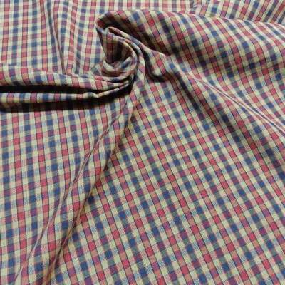 TECIDO HOMESPUN COTTON H28 CREME/VERmelho/Azul